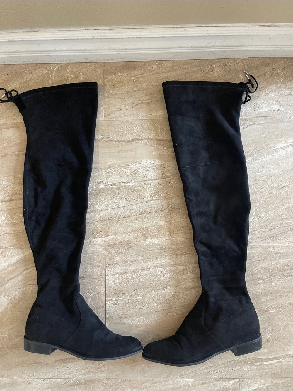 Marc Fisher Black Over-The-Knee Suede Boots